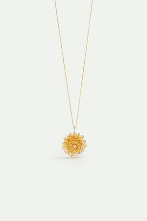 Fine Pendant Necklace with Gold Dandelion