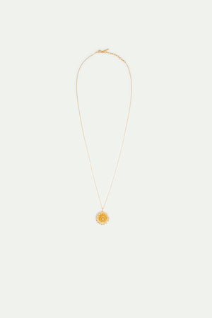 Fine Pendant Necklace with Gold Dandelion