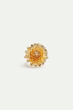 Golden Dandelion Cocktail Ring