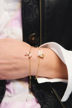 Pink Ribbon Pendant Bracelet