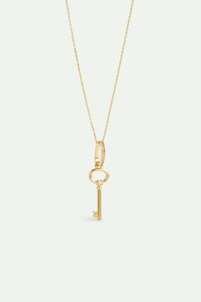 Golden Key Pendant - Mystery and Freedom