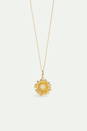 Golden Sunflower Pendant - Life and Loyalty