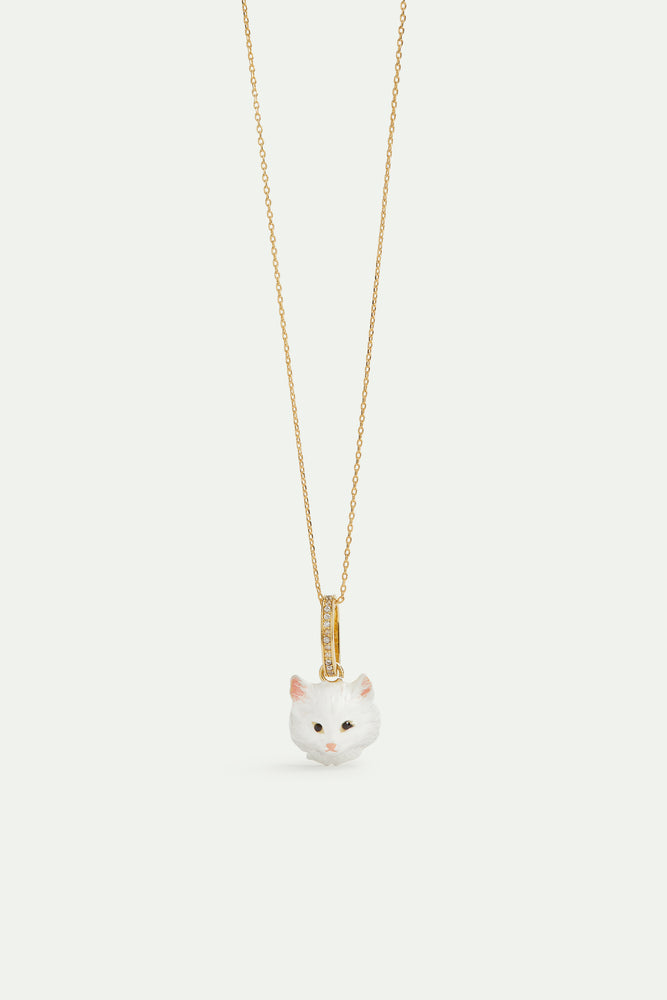 White Cat Pendant - Fertility and Affection