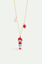 N2 Little Red Riding Hood, Strawberry and Daisy Pendant Necklace