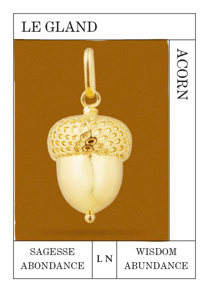 Golden Acorn Pendant