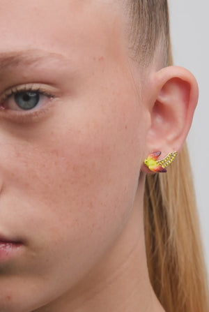 
            
                Load and play video in Gallery viewer, Yellow Budgie Post Earrings
            
        