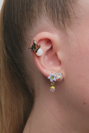 
            
                Load and play video in Gallery viewer, Butterfly and Faceted Glass Sleeper Earrings
            
        