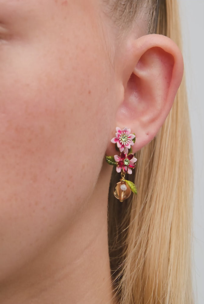 
            
                Load and play video in Gallery viewer, Passion Flower and Glass Bead Post Earrings
            
        