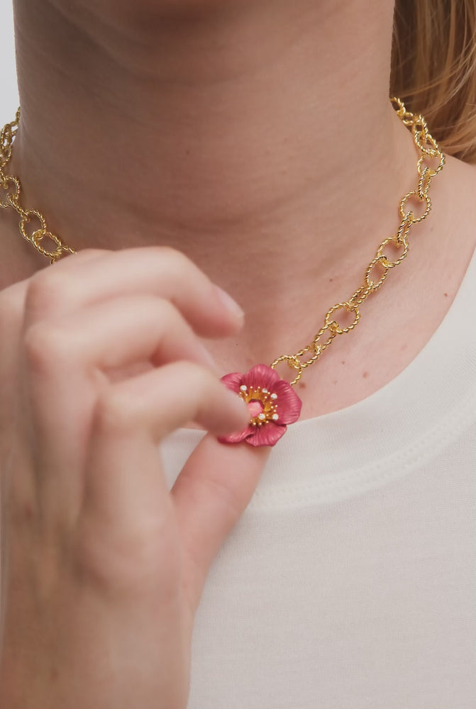 
            
                Load and play video in Gallery viewer, Red Hellebore Flower Pendant Necklace
            
        