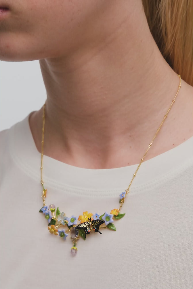 
            
                Load and play video in Gallery viewer, Butterfly, Jasmine Flowers and Faceted Glass Statement Necklace
            
        