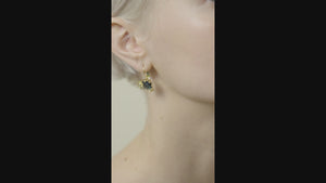 
            
                Load and play video in Gallery viewer, Gold Stars and Square Stone Sleeper Earrings
            
        