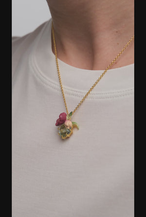 
            
                Load and play video in Gallery viewer, Red Hellebore Flower and Faceted Stone Pendant Necklace
            
        