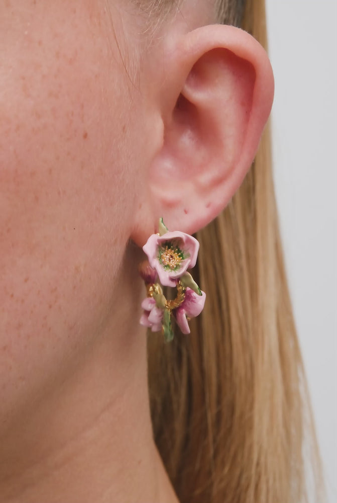 
            
                Load and play video in Gallery viewer, Christmas Rose and Hellebore Flower Post Hoop Earrings
            
        