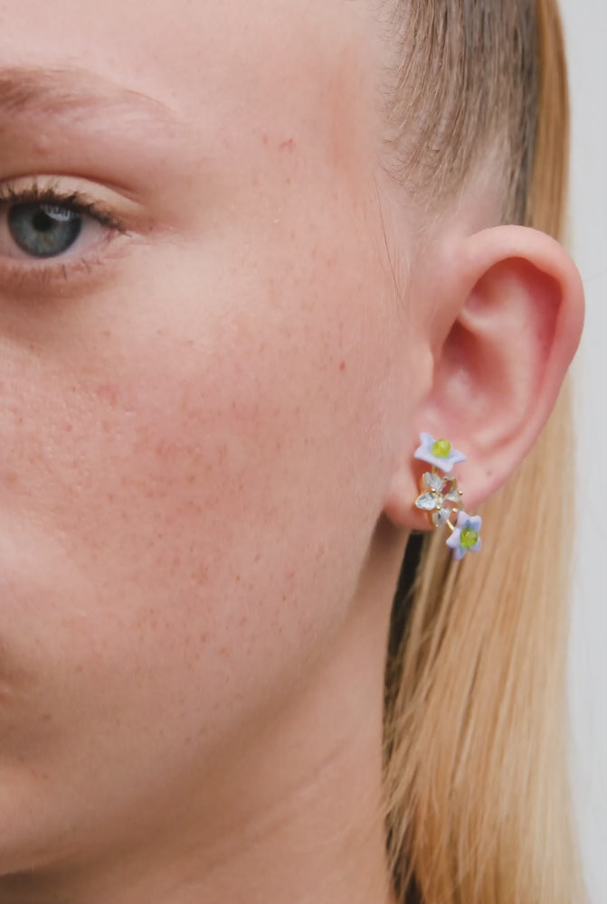 
            
                Load and play video in Gallery viewer, Asymmetrical Faceted Star and Jasmine Flower Post Earrings
            
        