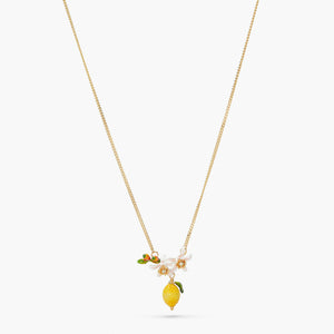 Lemon, Flower Bud and Lemon Blossom Necklace