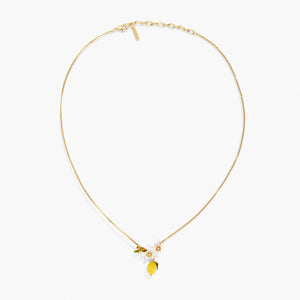 Lemon, Flower Bud and Lemon Blossom Necklace