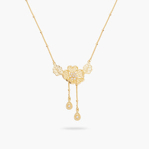 Gold Thread Pendant Fine Necklace