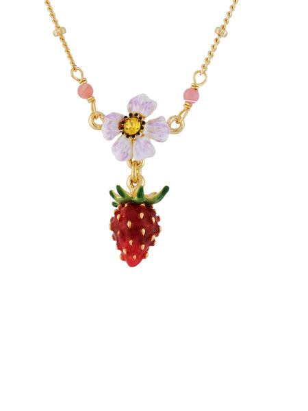 STRAWBERRY FLOWER PENDANT NECKLACE – The Huntington Store